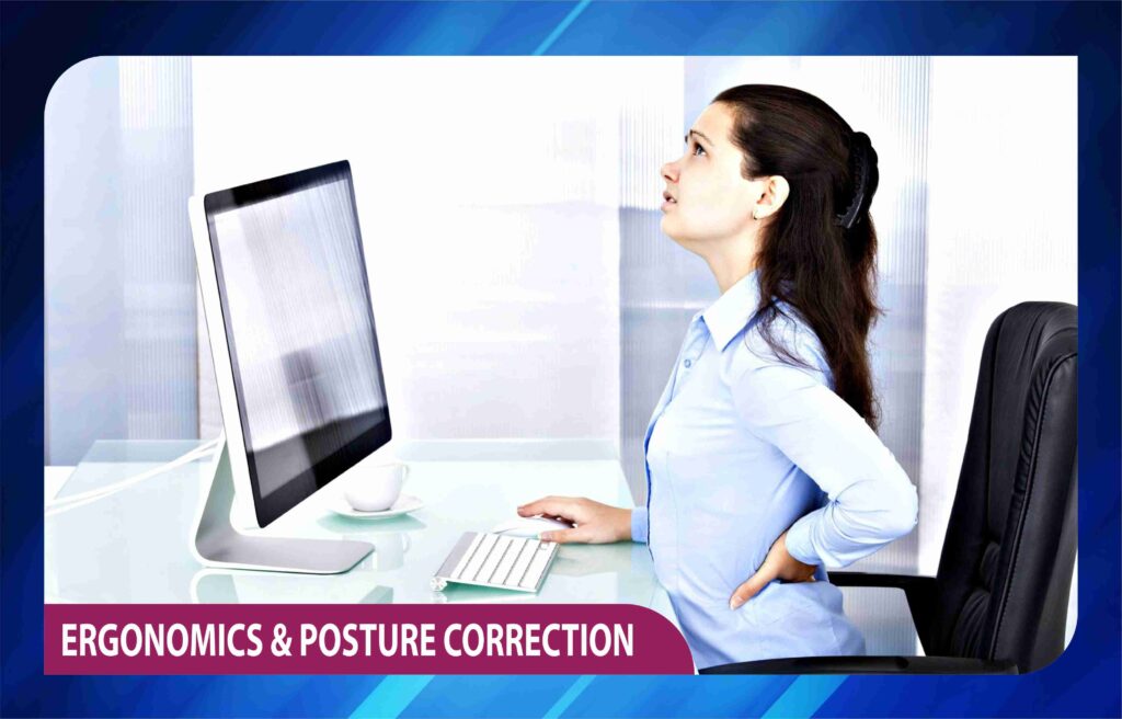Posture correction exercises in clinic